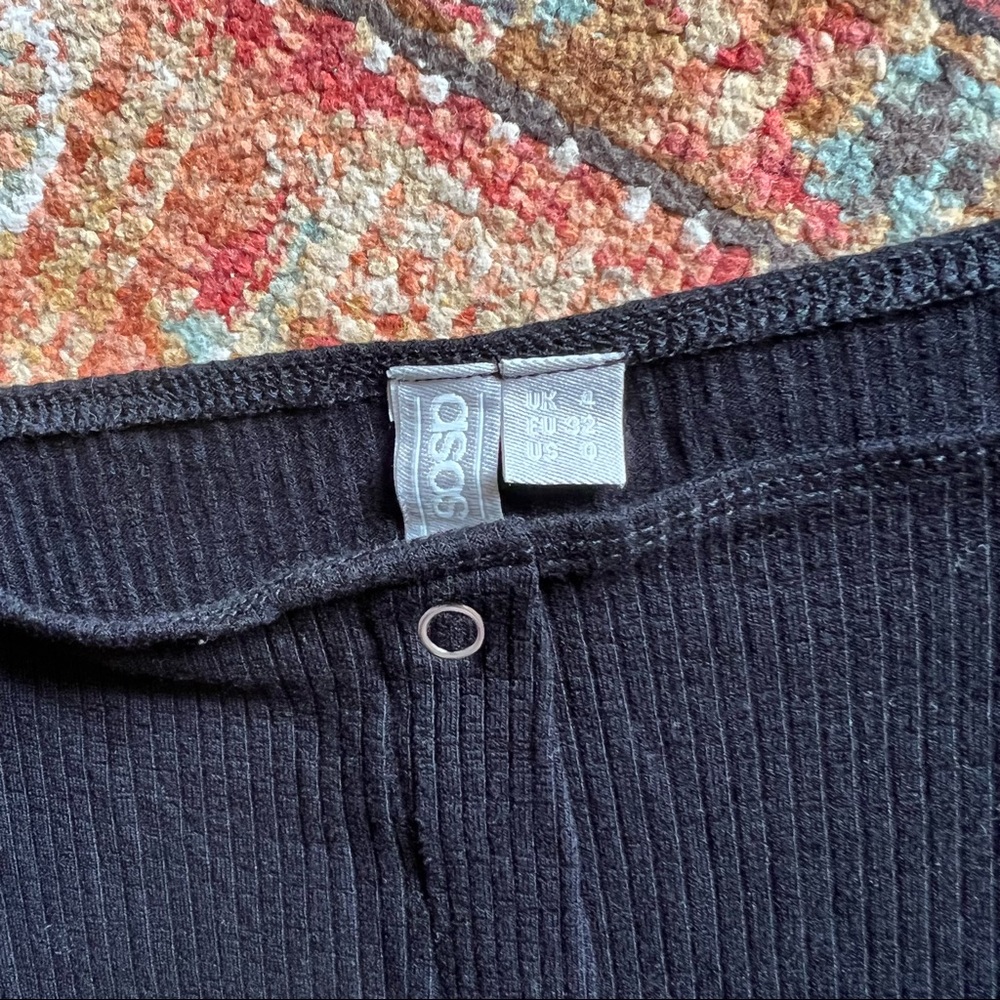 ASOS black ribbed mini - Picture 2 of 2